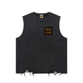 Black/Gold Label  Raw-Hem Tank Top