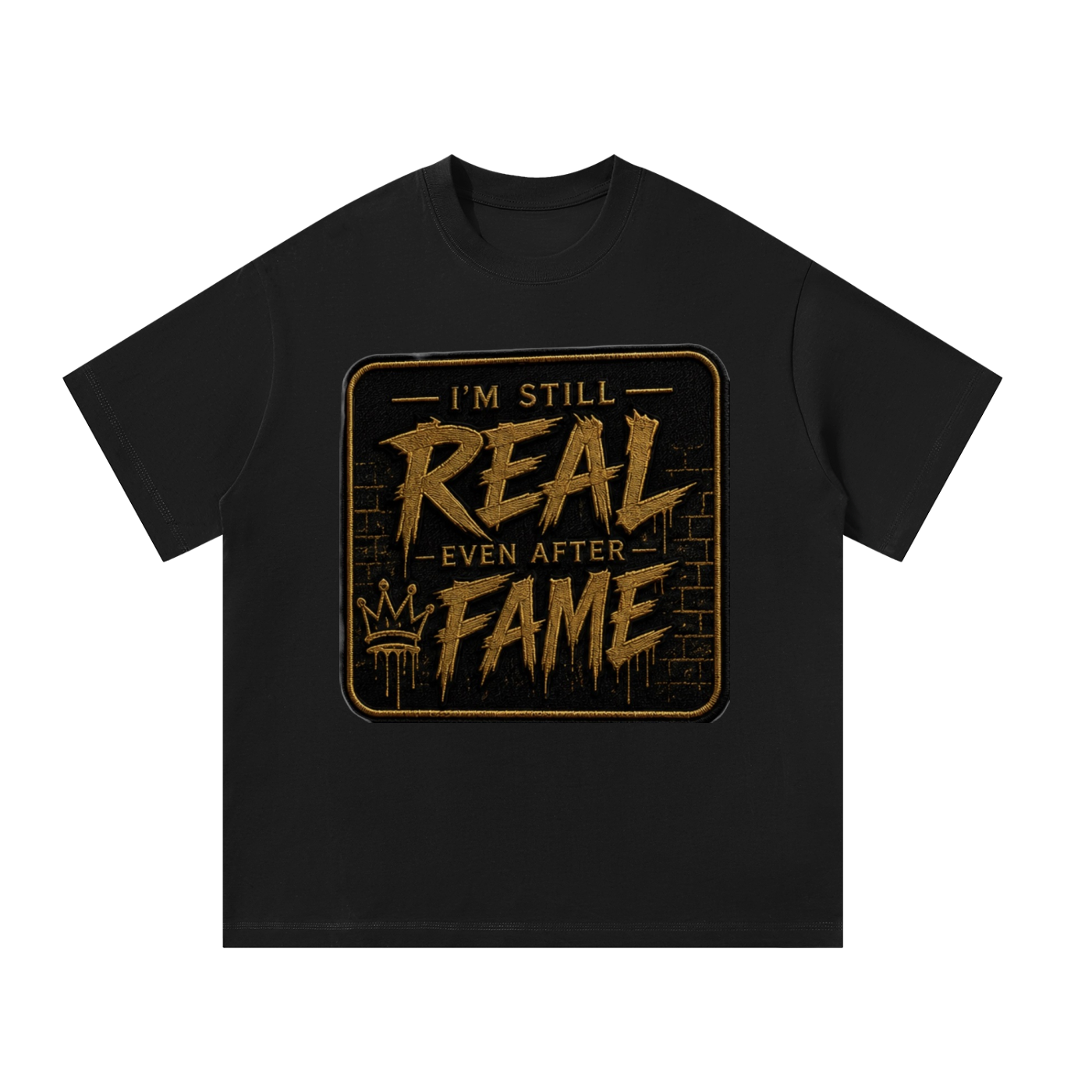 Black/Gold Label Oversized T-Shirt