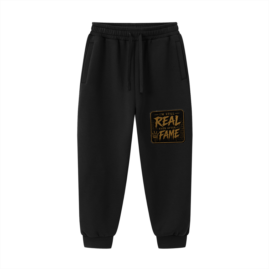Black/Gold Label Jogged Sweatpants